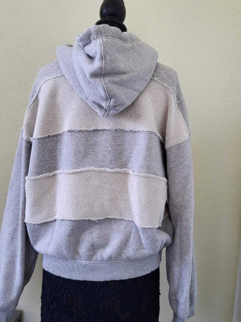 Free People Camp Crush Cotton Blend Hoodie Size M Gray